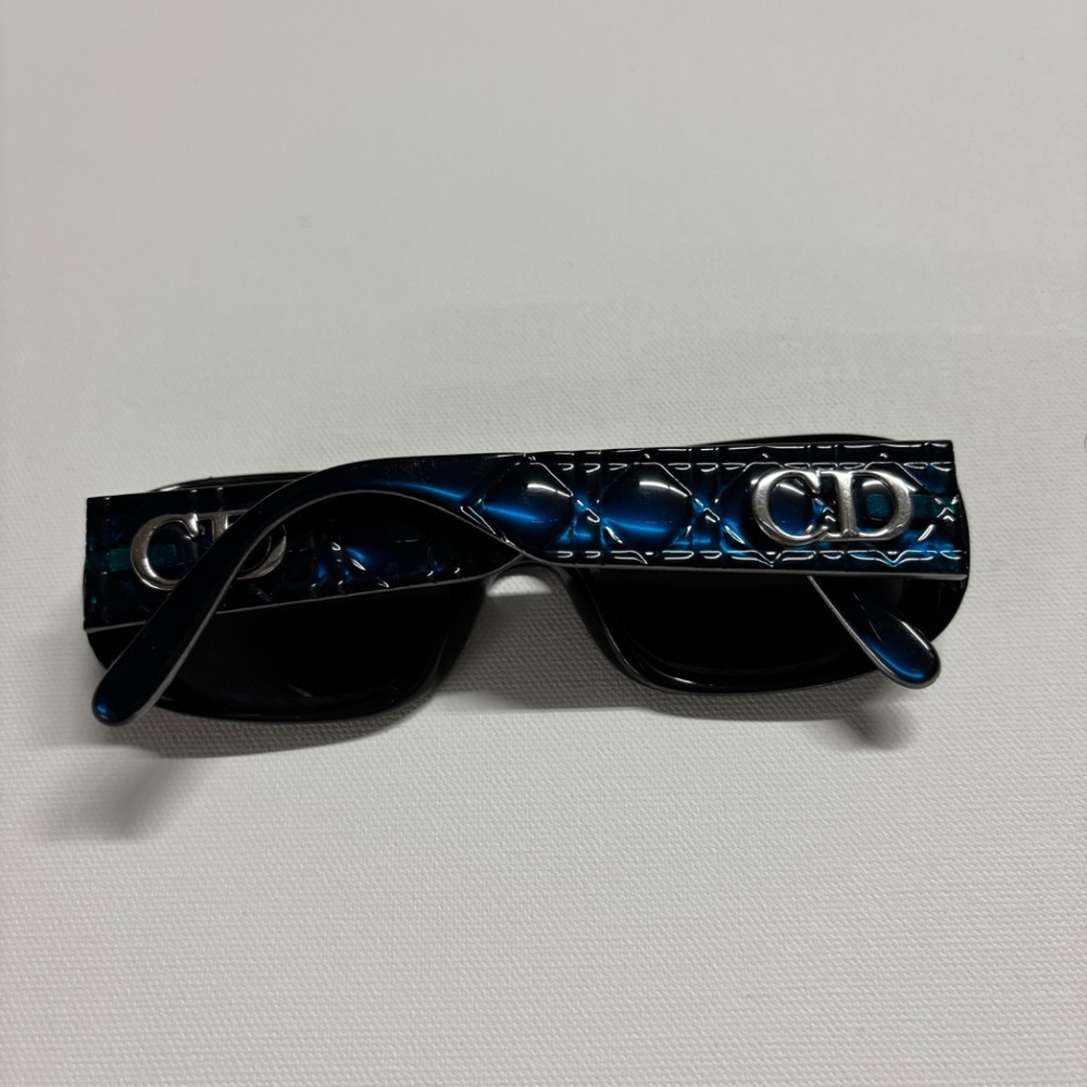 Christian Dior. Rare Vintage sunglasses. Beautiful Deep Marbled Blue. - Picture 7 of 8